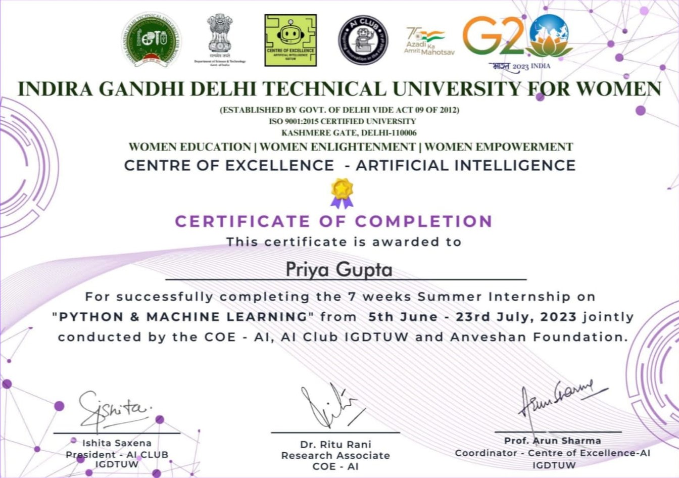 certificate